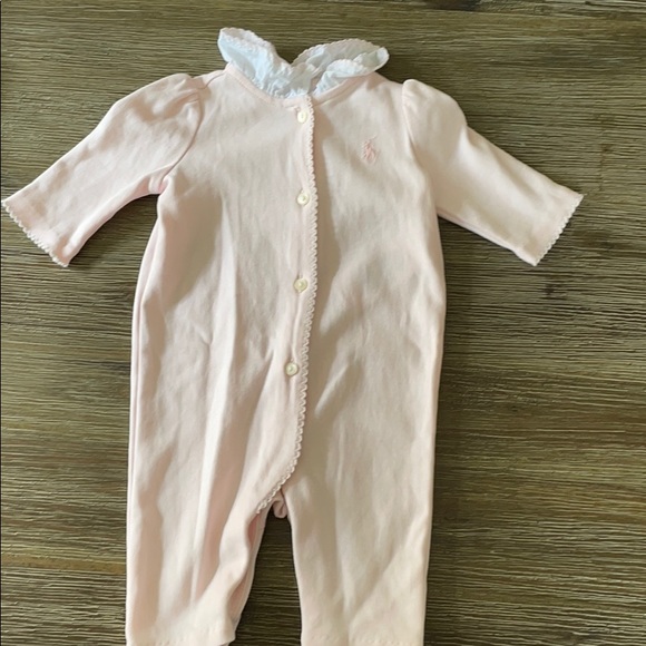 Lauren Ralph Lauren Other - Ralph Lauren pink onesie (NB)